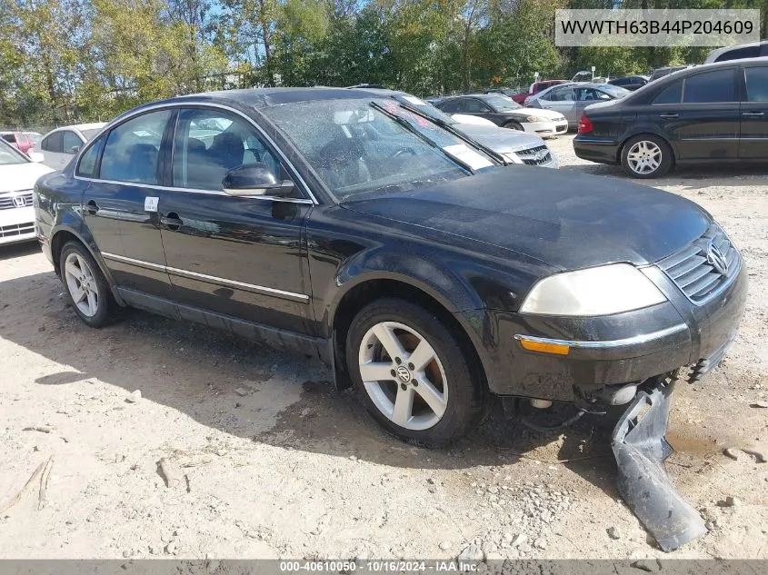 2004 Volkswagen Passat Glx VIN: WVWTH63B44P204609 Lot: 40610050