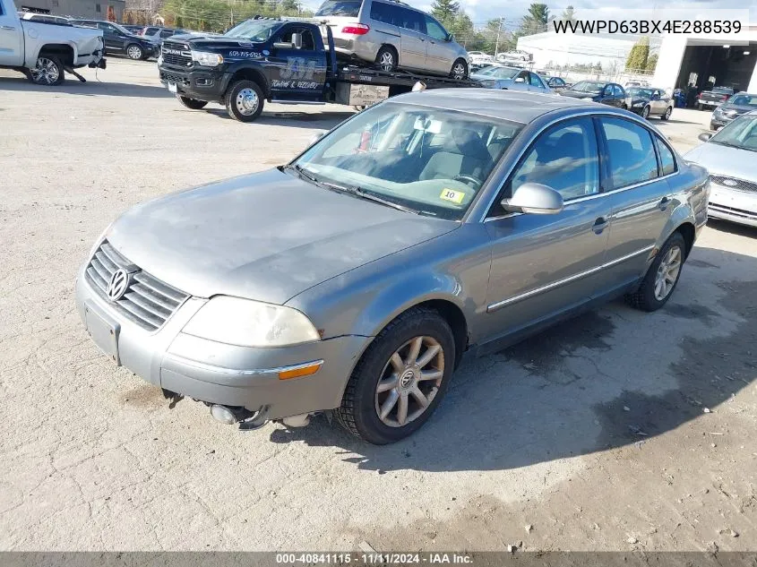 2004 Volkswagen Passat Gls VIN: WVWPD63BX4E288539 Lot: 40841115