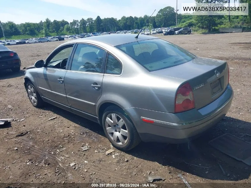 2005 Volkswagen Passat Gls/Gls 1.8T VIN: WVWAD63BX5P033417 Lot: 39738835