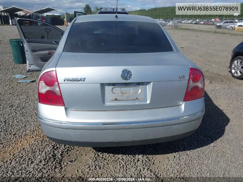 WVWRU63B55E078909 2005 Volkswagen Passat Glx