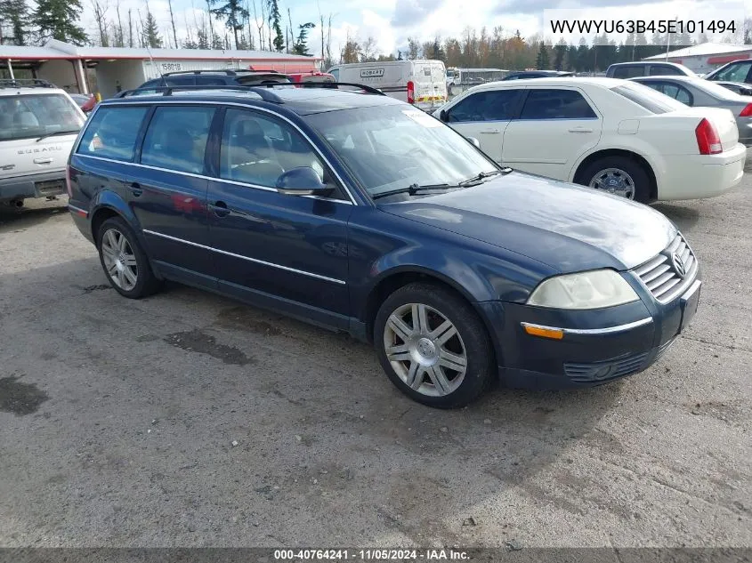 2005 Volkswagen Passat Glx VIN: WVWYU63B45E101494 Lot: 40764241