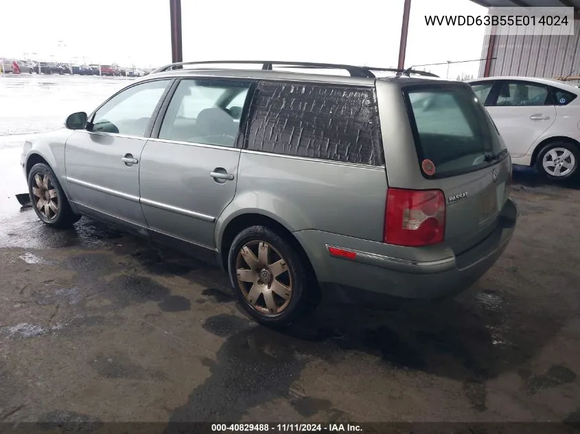 2005 Volkswagen Passat Gls VIN: WVWDD63B55E014024 Lot: 40829488