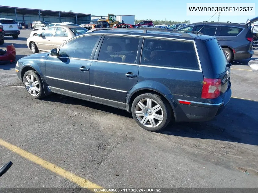 2005 Volkswagen Passat Gls VIN: WVWDD63B55E142537 Lot: 40840583