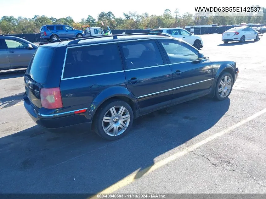 2005 Volkswagen Passat Gls VIN: WVWDD63B55E142537 Lot: 40840583