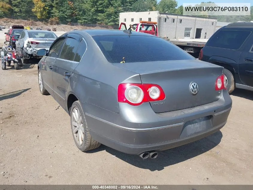 2006 Volkswagen Passat 3.6 VIN: WVWEU93C76P083110 Lot: 40348002