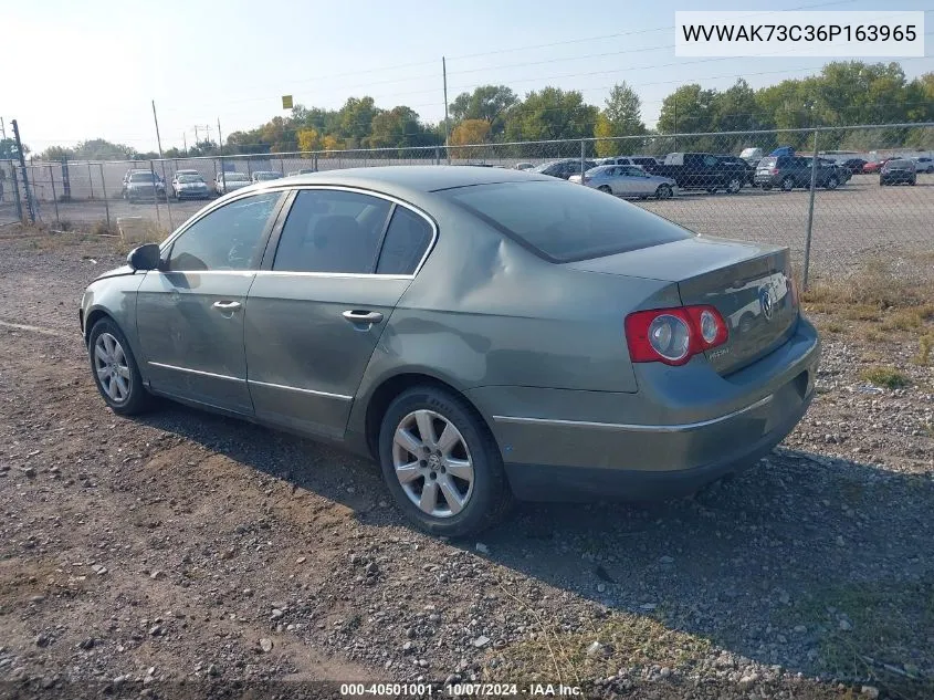 2006 Volkswagen Passat 2.0T/Value Edition VIN: WVWAK73C36P163965 Lot: 40501001