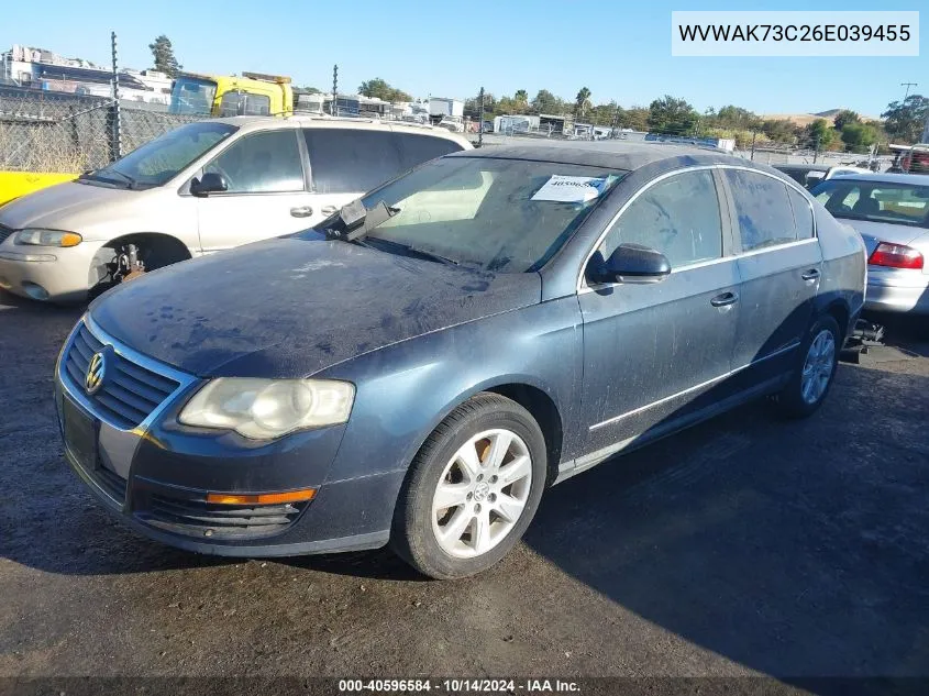 WVWAK73C26E039455 2006 Volkswagen Passat 2.0T