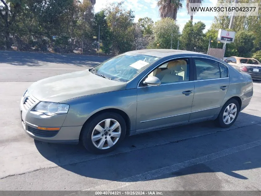 2006 Volkswagen Passat 2.0T/Value Edition VIN: WVWAK93C16P042377 Lot: 40704321