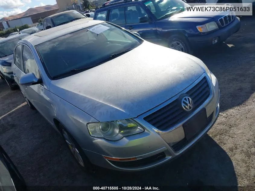 2006 Volkswagen Passat 2.0T VIN: WVWEK73C86P051633 Lot: 40715505