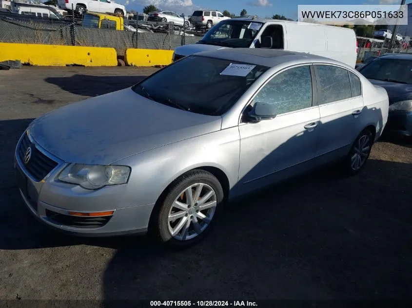 2006 Volkswagen Passat 2.0T VIN: WVWEK73C86P051633 Lot: 40715505