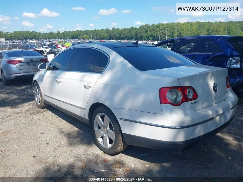 WVWAK73C07P127314 2007 Volkswagen Passat 2.0T/Wolfsburg Edition