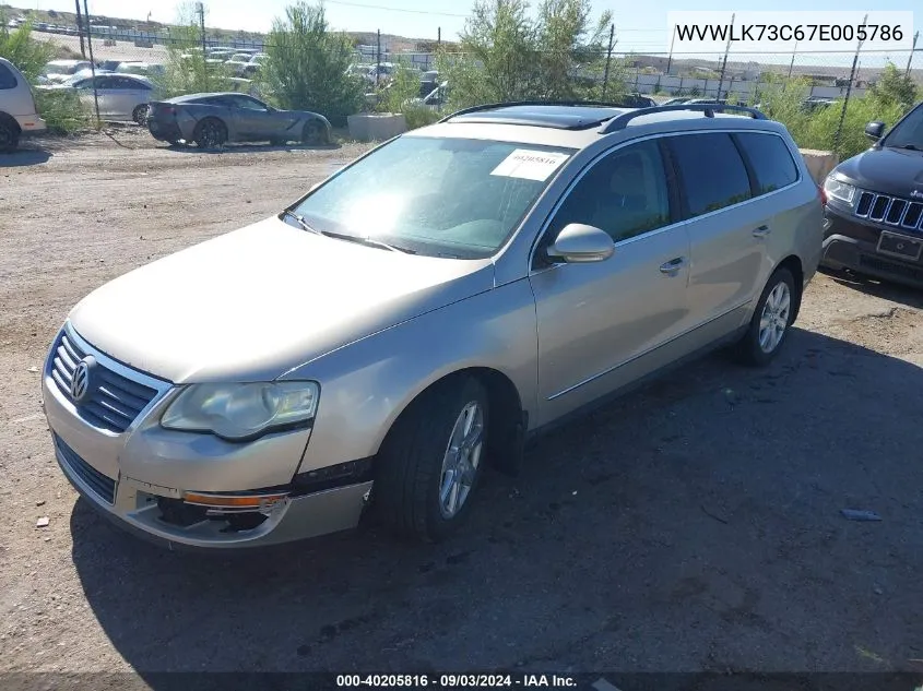 2007 Volkswagen Passat 2.0T VIN: WVWLK73C67E005786 Lot: 40205816