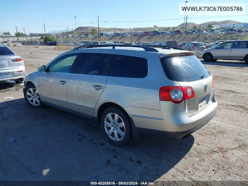 2007 Volkswagen Passat 2.0T VIN: WVWLK73C67E005786 Lot: 40205816