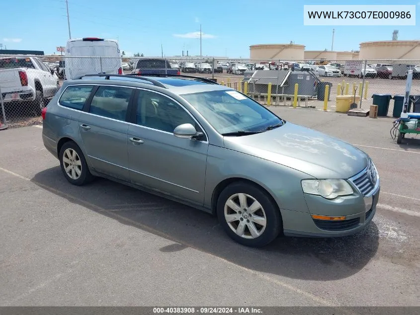 WVWLK73C07E000986 2007 Volkswagen Passat 2.0T