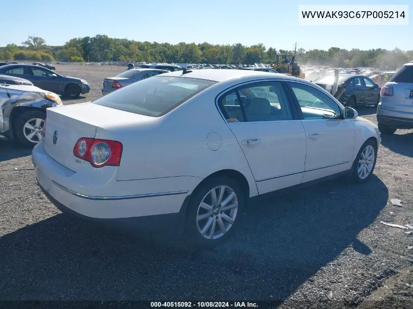 WVWAK93C67P005214 2007 Volkswagen Passat 2.0T