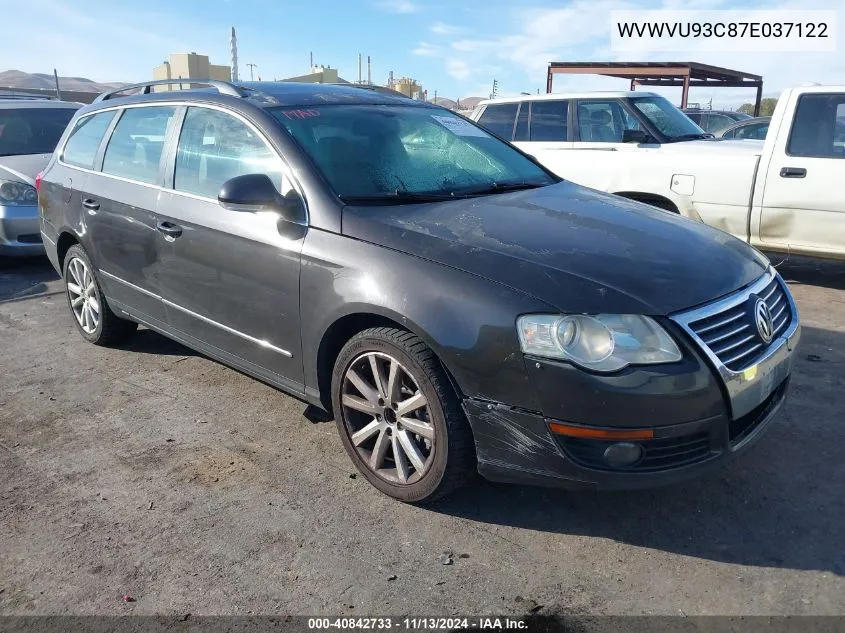 2007 Volkswagen Passat 3.6 VIN: WVWVU93C87E037122 Lot: 40842733