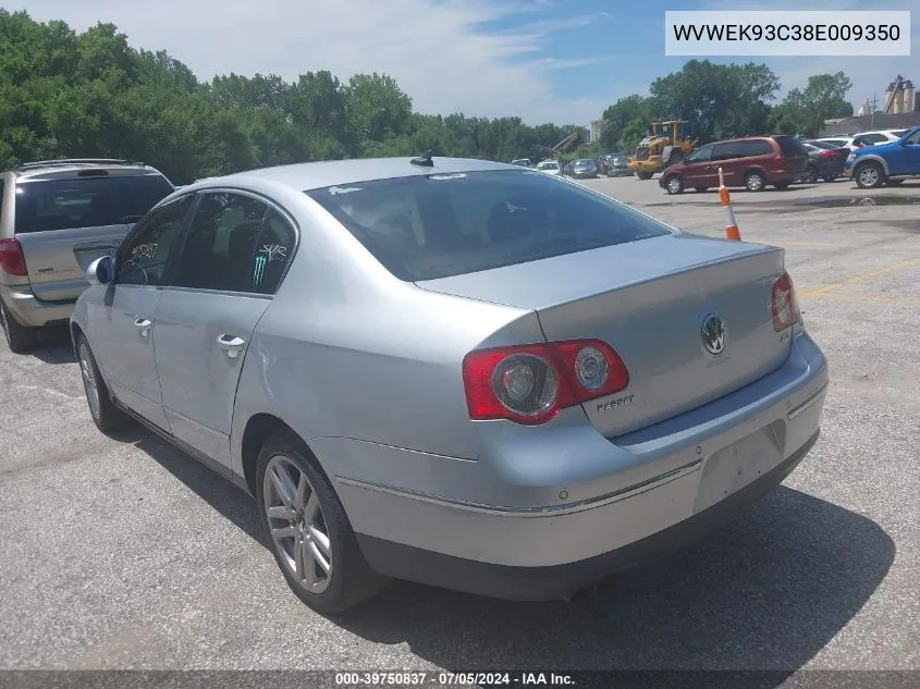 2008 Volkswagen Passat Lux VIN: WVWEK93C38E009350 Lot: 39750837