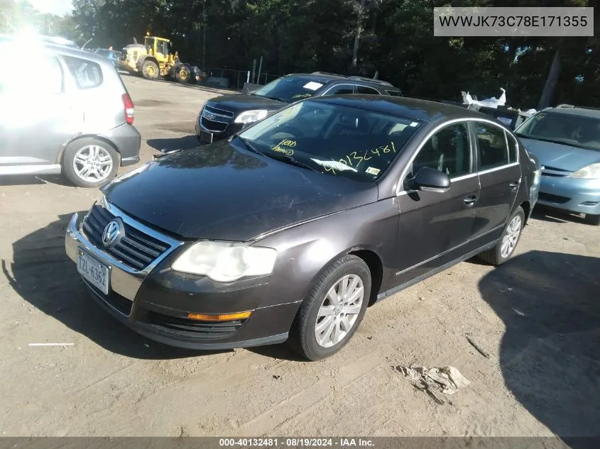 2008 Volkswagen Passat Turbo VIN: WVWJK73C78E171355 Lot: 40132481