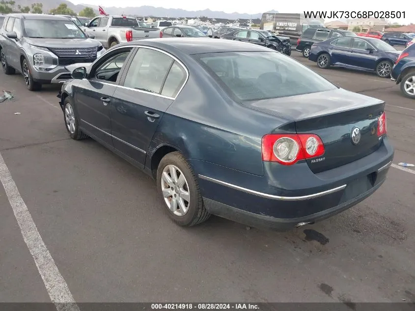 2008 Volkswagen Passat Turbo VIN: WVWJK73C68P028501 Lot: 40214918