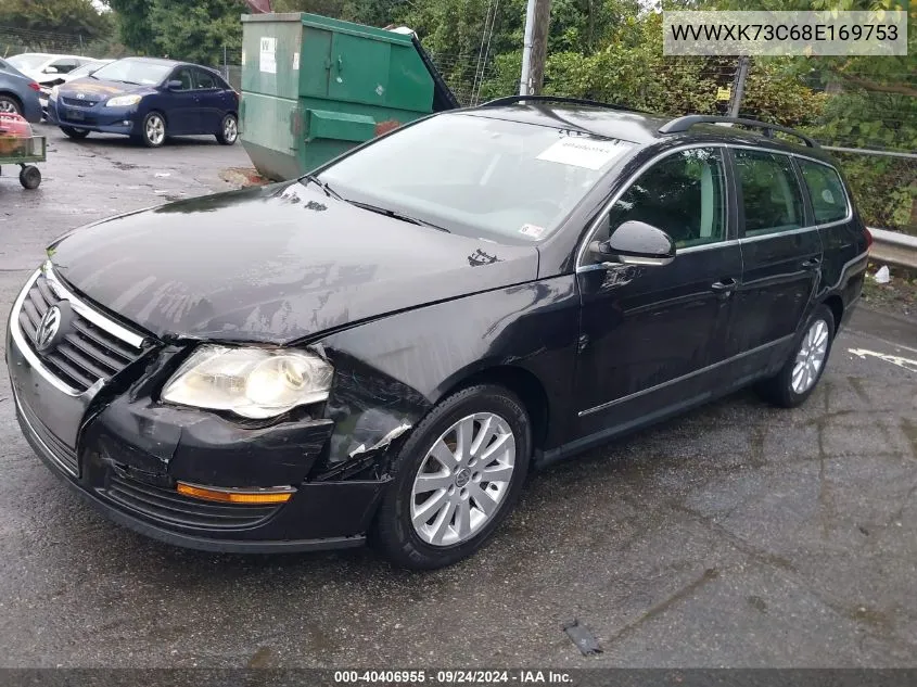 2008 Volkswagen Passat Turbo VIN: WVWXK73C68E169753 Lot: 40406955