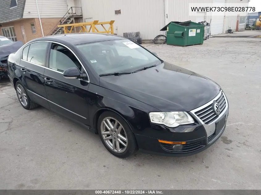 2008 Volkswagen Passat Lux VIN: WVWEK73C98E028778 Lot: 40672448