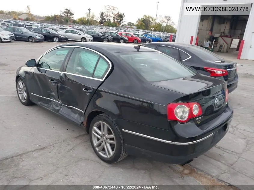 2008 Volkswagen Passat Lux VIN: WVWEK73C98E028778 Lot: 40672448