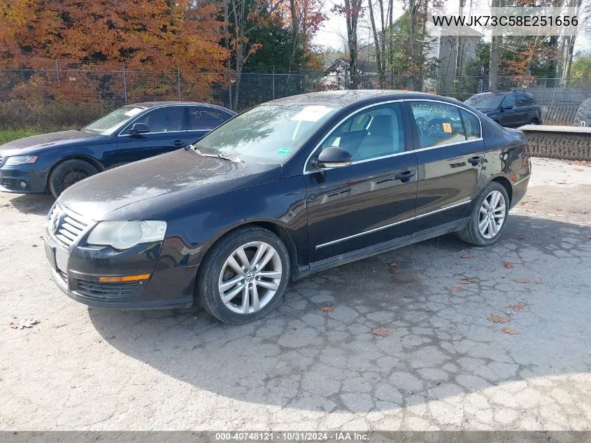 2008 Volkswagen Passat Turbo VIN: WVWJK73C58E251656 Lot: 40748121