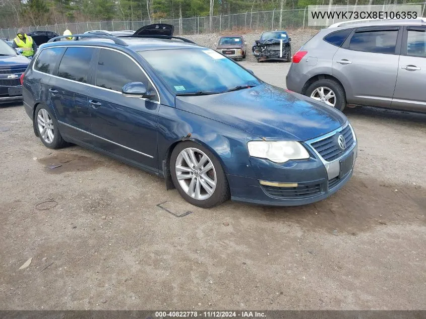 2008 Volkswagen Passat Turbo VIN: WVWYK73CX8E106353 Lot: 40822778