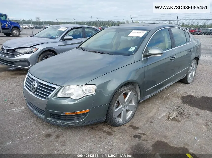 2008 Volkswagen Passat Komfort VIN: WVWAK73C48E055451 Lot: 40842878