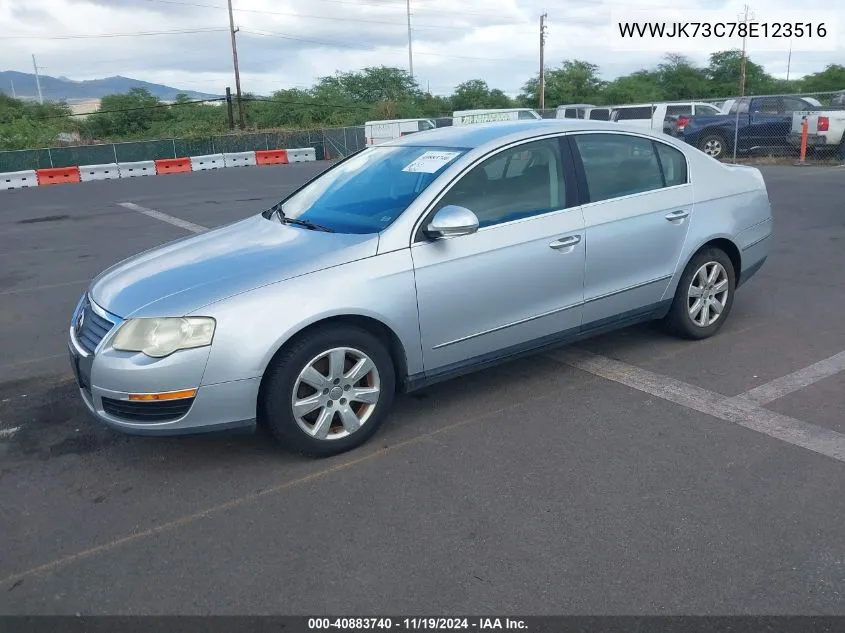 2008 Volkswagen Passat Turbo VIN: WVWJK73C78E123516 Lot: 40883740