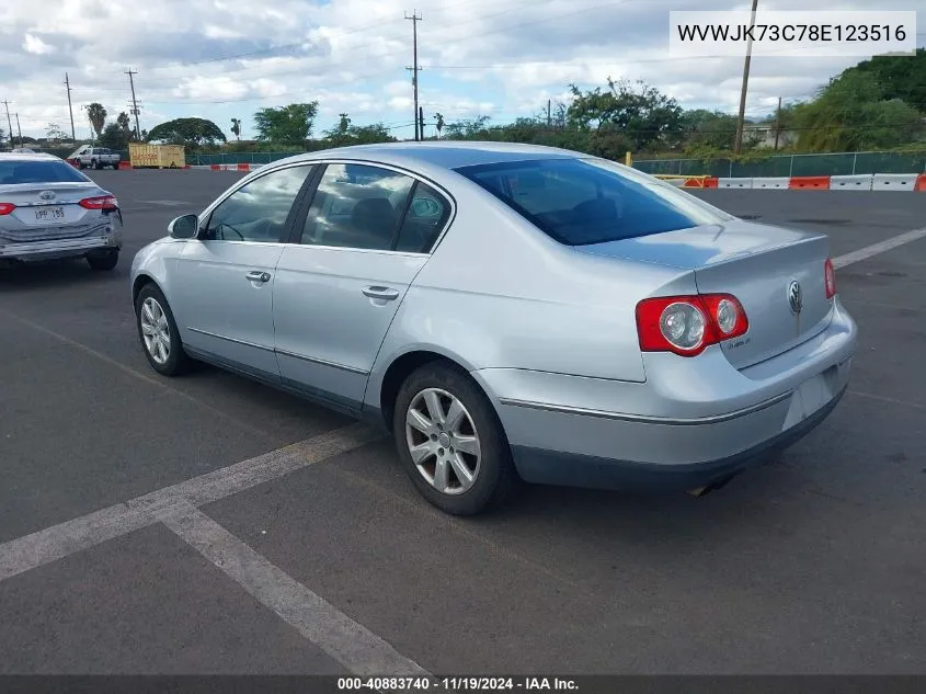 2008 Volkswagen Passat Turbo VIN: WVWJK73C78E123516 Lot: 40883740