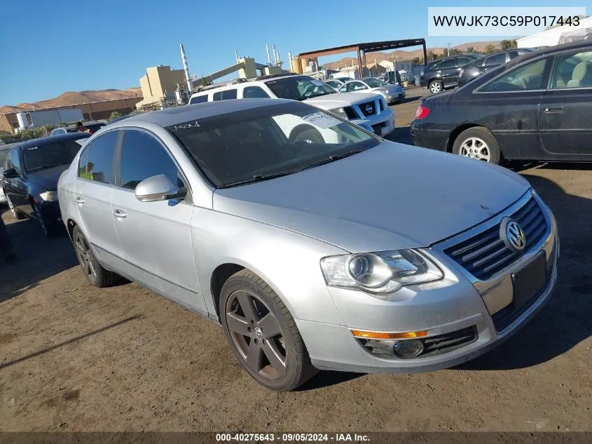 2009 Volkswagen Passat Komfort VIN: WVWJK73C59P017443 Lot: 40275643