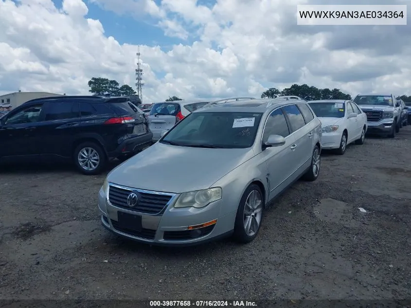 2010 Volkswagen Passat Komfort VIN: WVWXK9AN3AE034364 Lot: 39877658