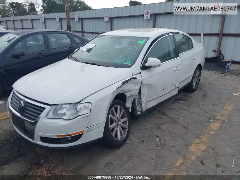 2010 Volkswagen Passat Komfort VIN: WVWJM7AN1AE080747 Lot: 40675556