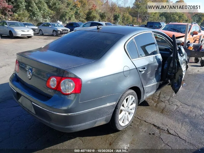 2010 Volkswagen Passat Komfort VIN: WVWJM7AN1AE070851 Lot: 40718510