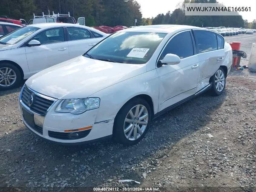 2010 Volkswagen Passat Komfort VIN: WVWJK7AN4AE166561 Lot: 40724112