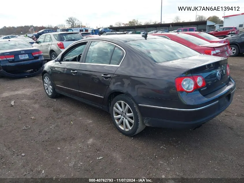 WVWJK7AN6AE139412 2010 Volkswagen Passat Komfort