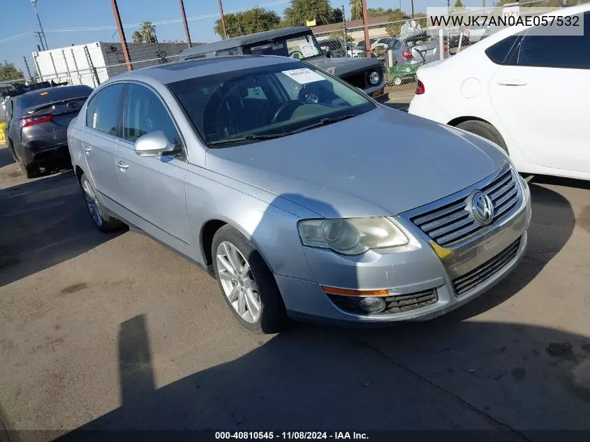 2010 Volkswagen Passat Komfort VIN: WVWJK7AN0AE057532 Lot: 40810545