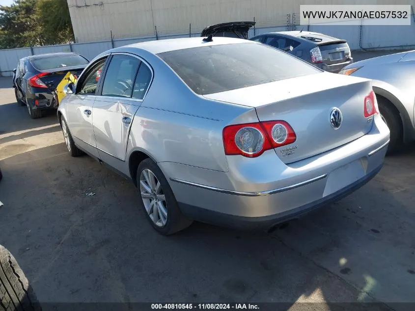 2010 Volkswagen Passat Komfort VIN: WVWJK7AN0AE057532 Lot: 40810545