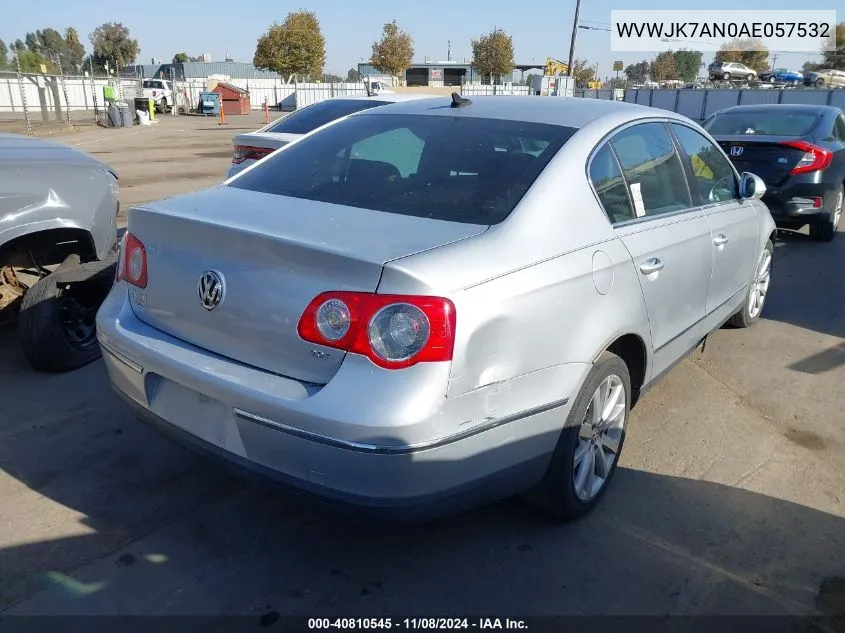 2010 Volkswagen Passat Komfort VIN: WVWJK7AN0AE057532 Lot: 40810545