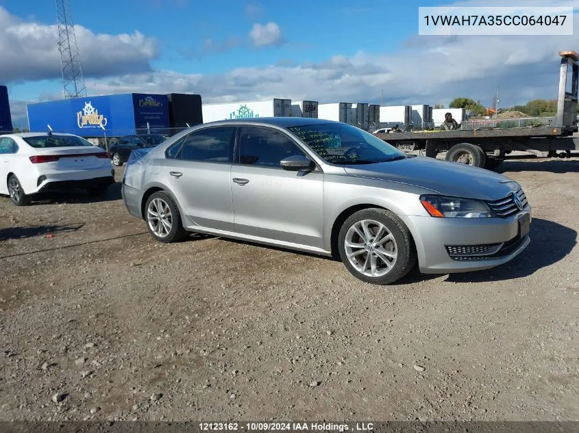 1VWAH7A35CC064047 2012 Volkswagen Passat