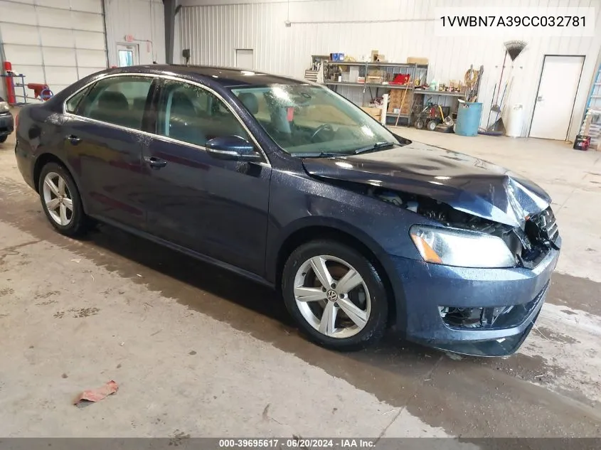 1VWBN7A39CC032781 2012 Volkswagen Passat 2.0L Tdi Se