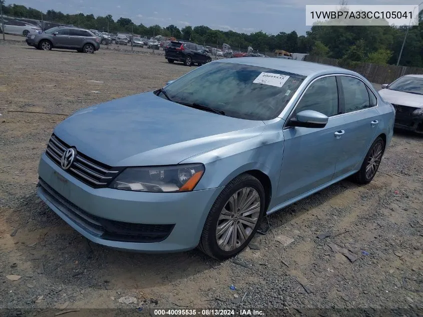 2012 Volkswagen Passat 2.5L Se VIN: 1VWBP7A33CC105041 Lot: 40095535