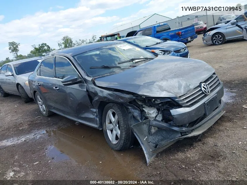 1VWBP7A31CC109945 2012 Volkswagen Passat Se