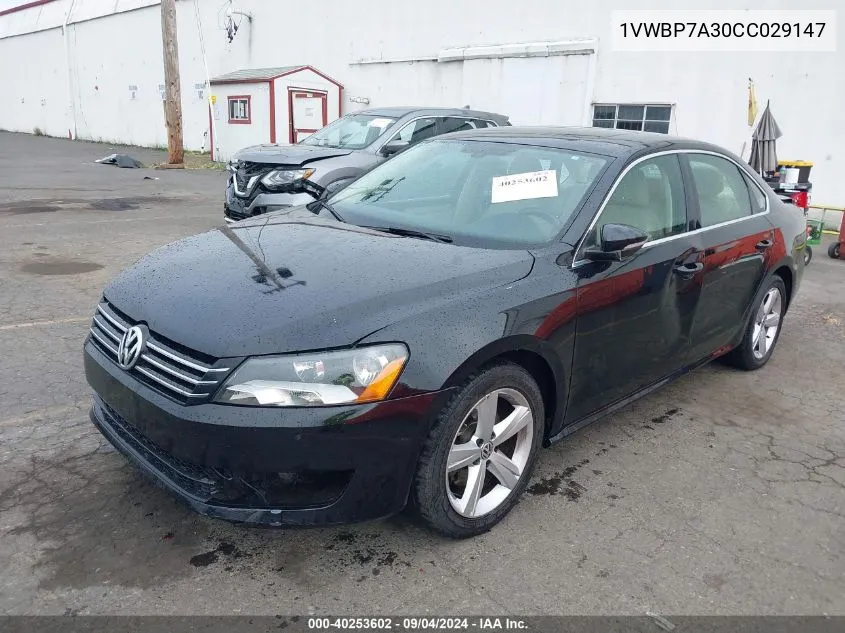 1VWBP7A30CC029147 2012 Volkswagen Passat 2.5L Se