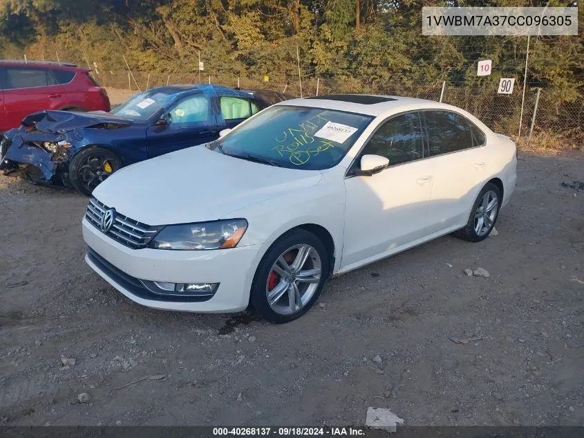 1VWBM7A37CC096305 2012 Volkswagen Passat Se W/Sunroof