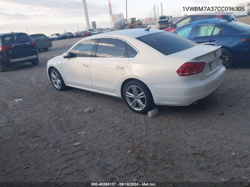 1VWBM7A37CC096305 2012 Volkswagen Passat Se W/Sunroof