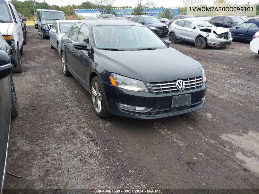 2012 Volkswagen Passat 3.6L V6 Sel Premium VIN: 1VWCM7A30CC099101 Lot: 40467689