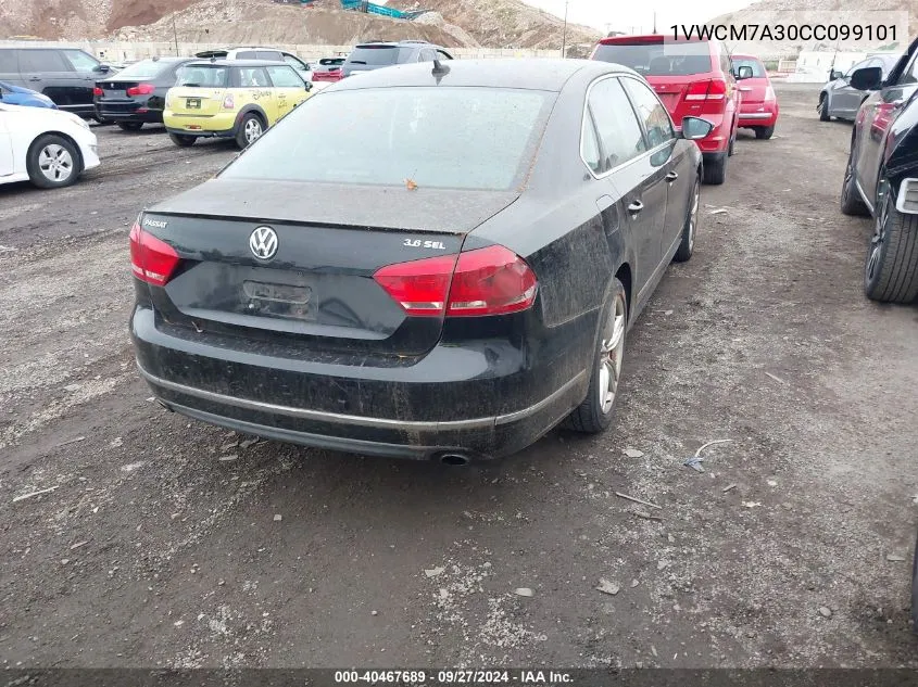 2012 Volkswagen Passat 3.6L V6 Sel Premium VIN: 1VWCM7A30CC099101 Lot: 40467689