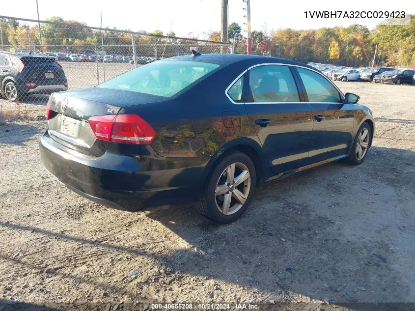 1VWBH7A32CC029423 2012 Volkswagen Passat Se